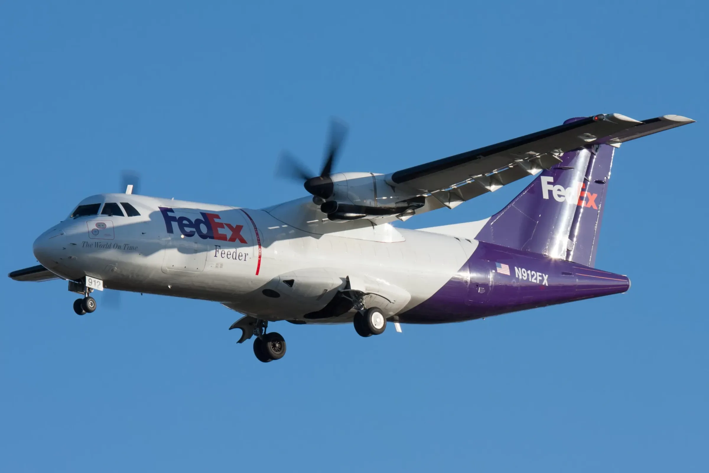 FedEx ATR aircraft flying