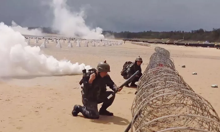 Defense aircraft on a runway